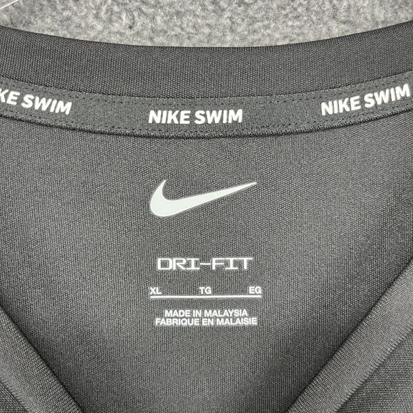 Nike DRI-FIT Swim Hydroguard Shirt Men's XL Black Sleeveless UPF+40 NESSA585 - Picture 12 of 16